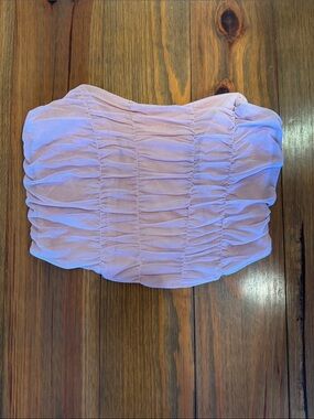Smocked Strapless Blush Tube Top M